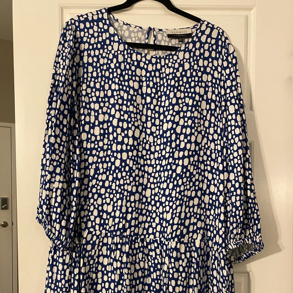 Dot Print Tiered Dress